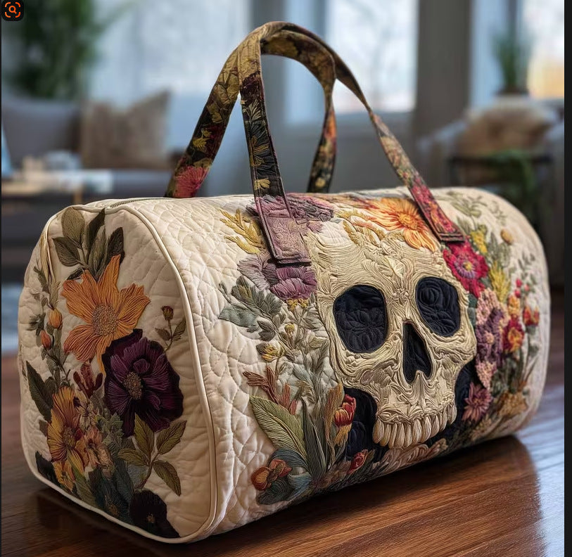 Hand-patterned handbag