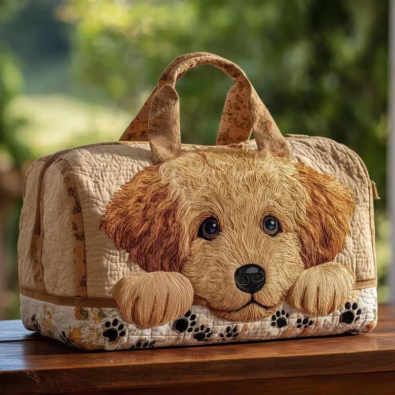 Hand-patterned handbag